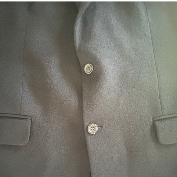 Vintage Gianfranco Ruffini 100% Camel Hair Black Blazer Sport Coat‎ Jacket 44R - Picture 2 of 7